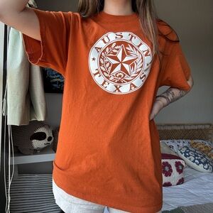 Burnt Orange Austin Texas Graphic Tee